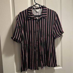 Men’s Large Striped casual button down